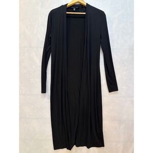 Fashion Nova Black Duster Cardigan Long Sleeve XS Lightweight Layering
